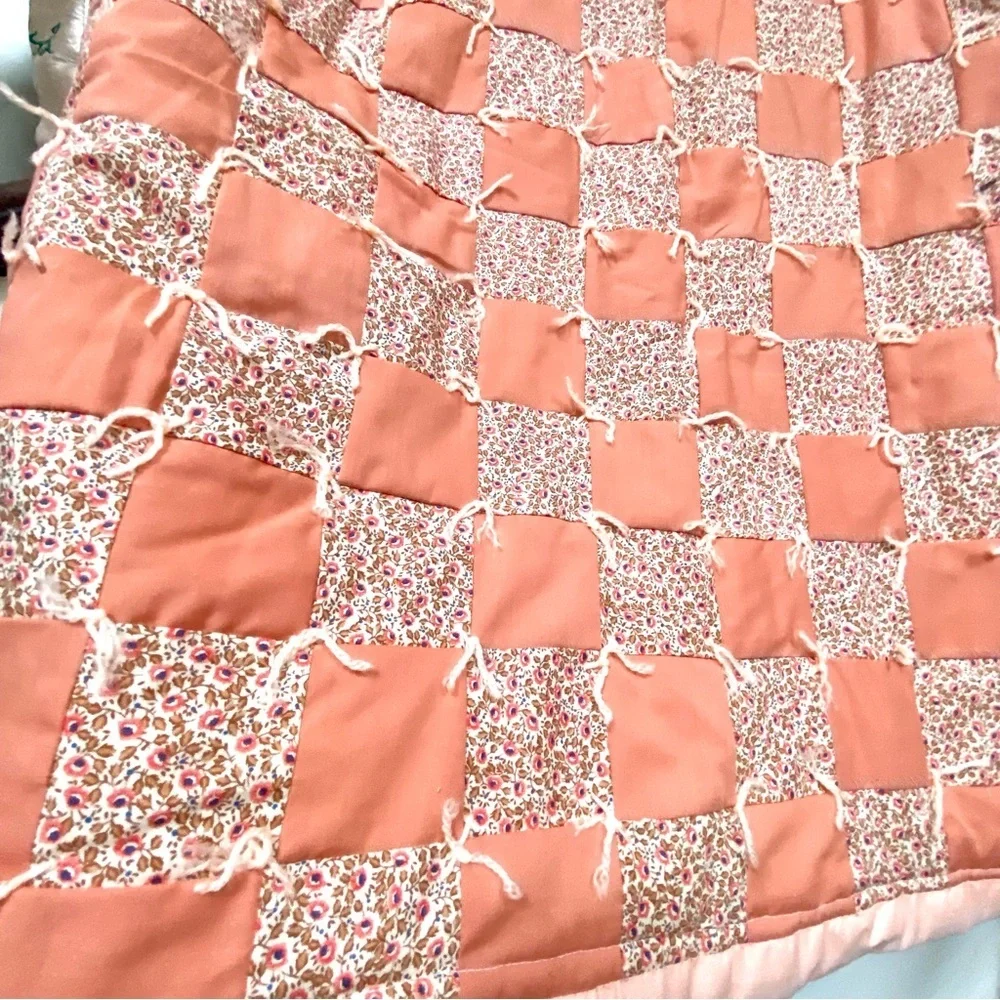 Artisan QUILTED Cocoon duster kimono w cabin granny vibe - Picture 8 of 11